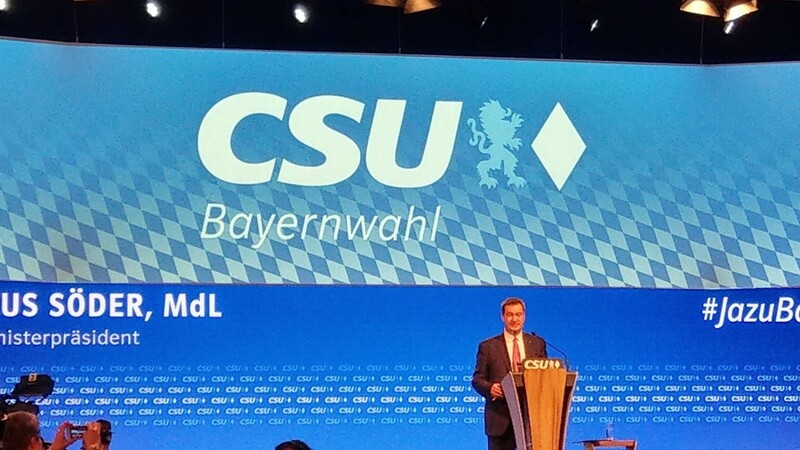 Ministerpräsident Markus Söder bei seiner Rede.