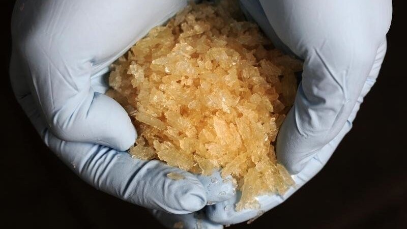 Unter anderem fanden die Beamten auch als "Crystal Meth" bekanntes Methamphetamin. (Symbolbild)