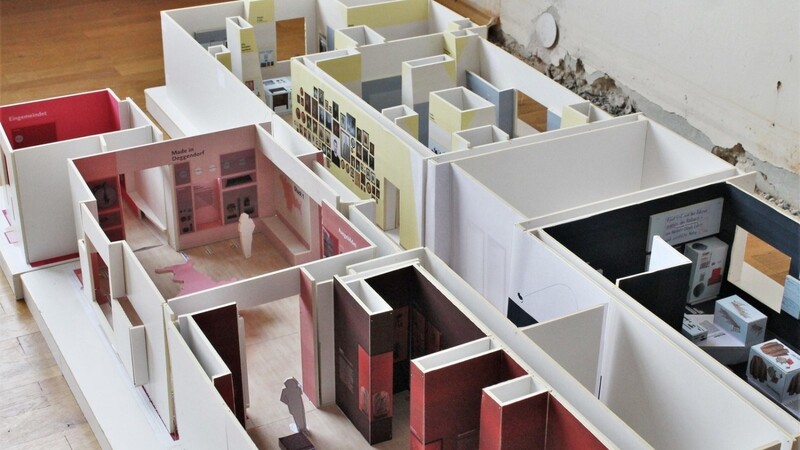 So wird die neue Ausstellung in etwa aussehen: ein Modell vom Studio "Neue Museen" des ersten Stockwerks.
