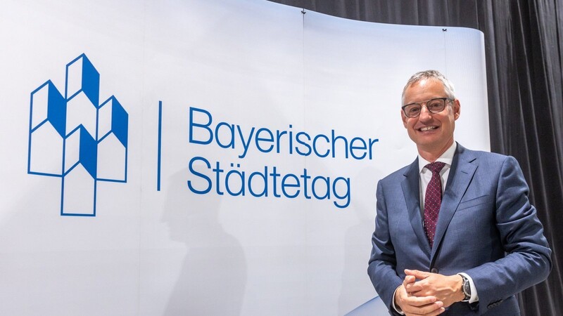 Markus Pannermayr (CSU), Straubinger Oberbürgermeister und neuer Vorsitzender des Bayerischen Städtetags, am Rande einer Pressekonferenz.