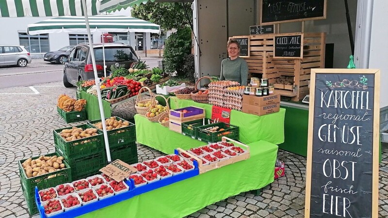Regionale und frische Produkte gibt es auf dem Grünen Markt in Mainburg - die Kunden schätzen das. Anlass für die Stadt Mainburg, den Markt weiter zu beleben.