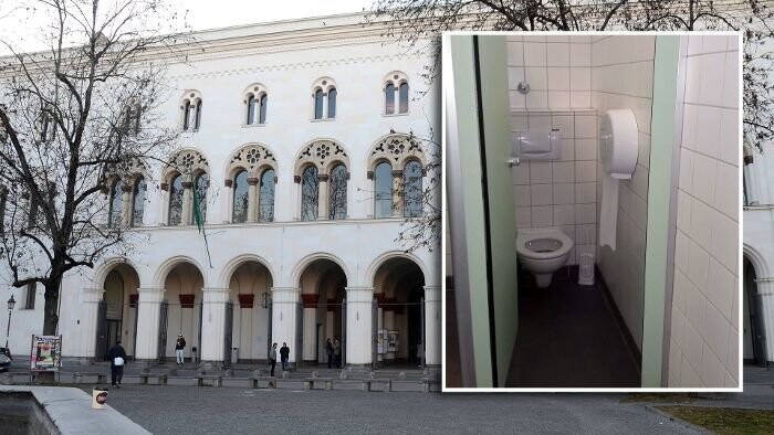Auf dieser Toilette im LMU-Hauptgebäude am Geschwister-Scholl-Platz wurde die Studentin vergewaltigt.