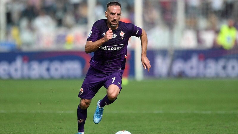 Der Ex-Bayernspieler Franck Ribery (36) in Aktion für seinen neuen Arbeitgeber AC Florenz.