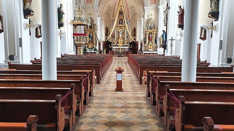 Der "Dom der Hallertau" in Siegenburg ist mit maximal 83 Plätzen sonn- und werktags für Gottesdienste geöffnet und vorbereitet.