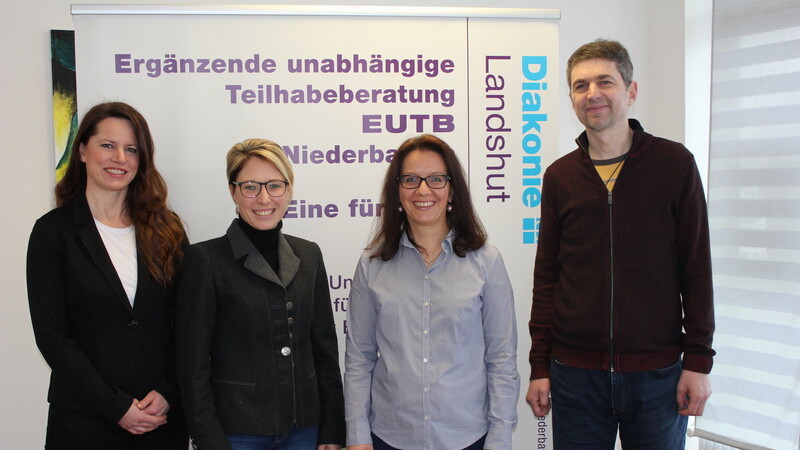 Das Team der EUTB Eike Lehmann (v.l.), Andrea Riede, Elisabeth Baumann und Stefan Franziszi.