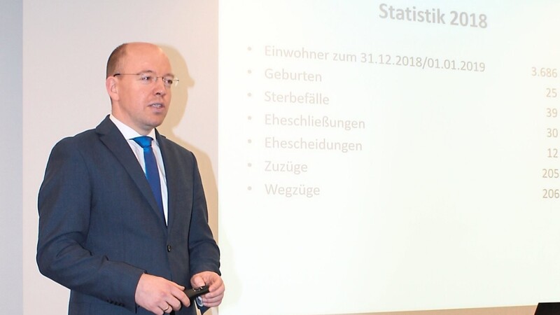 Bürgermeister Andreas Horsche berichtete über Daten und Fakten in der Gemeinde.