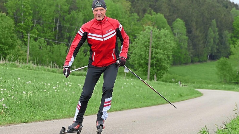 Ludwig Saller genießt das Skirollern. In Zusammenarbeit mit Vereinen soll in Viechtach ein Stützpunkt für Biathlon und Skiroller entstehen.