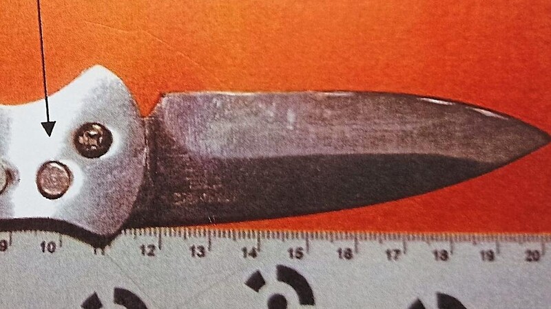 Dieses Messer hatte der 59-Jährige dabei. Die Polizei beschlagnahmte es und es wurde ein Strafbefehl erlassen.