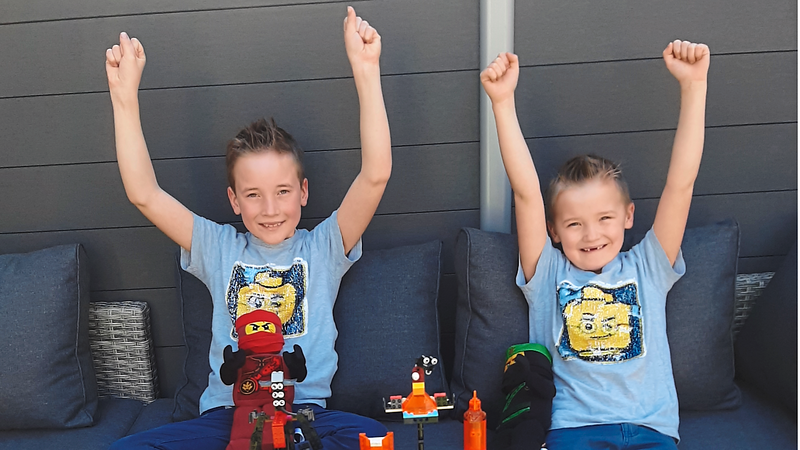 Luca und Ben Gegenfurtner (v.l.) haben wieder bei der Legoland-Familien-Challenge gewonnen.