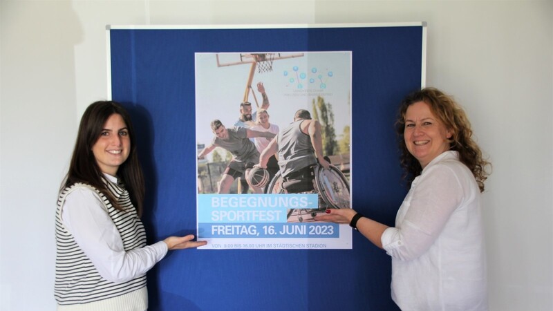 Katrin Pielmeier (links) und Tamara Kager wollen beim Begegnungssportfest im Juni viele verschiedene Menschen zusammenbringen.