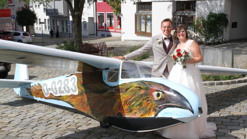 Mit Jana und Daniel Kreisel haben zwei passionierte Segelflieger geheiratet