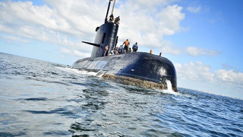 Das U-Boot "ARA San Juan" in Bahia Blanca
