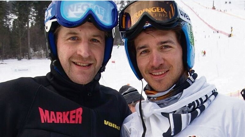 Alois Vogl, Weltcupsieger im Slalom, mit Felix Neureuther.