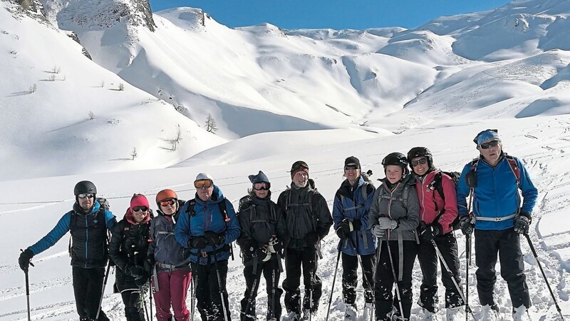 Die Skitour der Mainburger zum Naviser Kreuzjöchl erfolgte bei traumhaften äußeren Bedingungen.