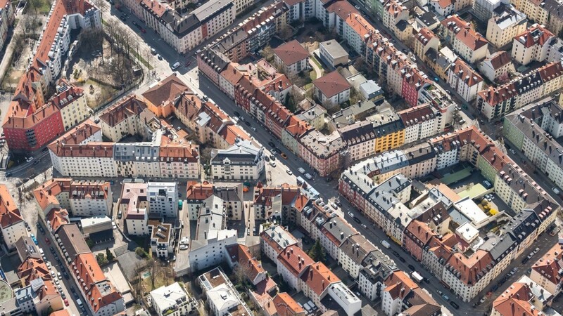 Kompakt gebaut: Blick auf die Innenstadt von München.