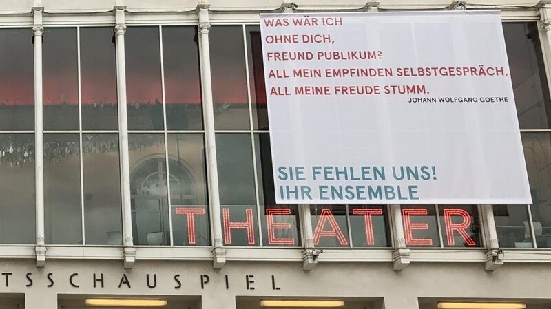 Das Residenztheater am Münchner Max-Joseph-Platz sehnt sich nach Publikum. Vor Pfingsten wird daraus aber kaum etwas werden