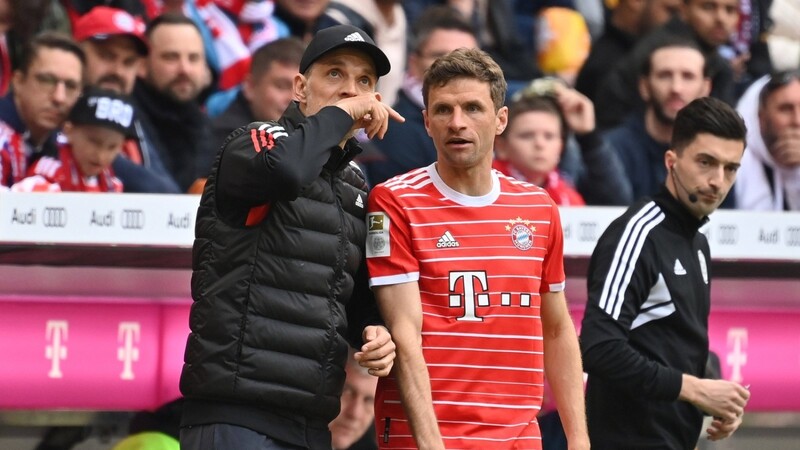 In acht Spielen unter Trainer Thomas Tuchel (l.) dreimal nur Einwechselspieler: Bayern-Legende Thomas Müller.