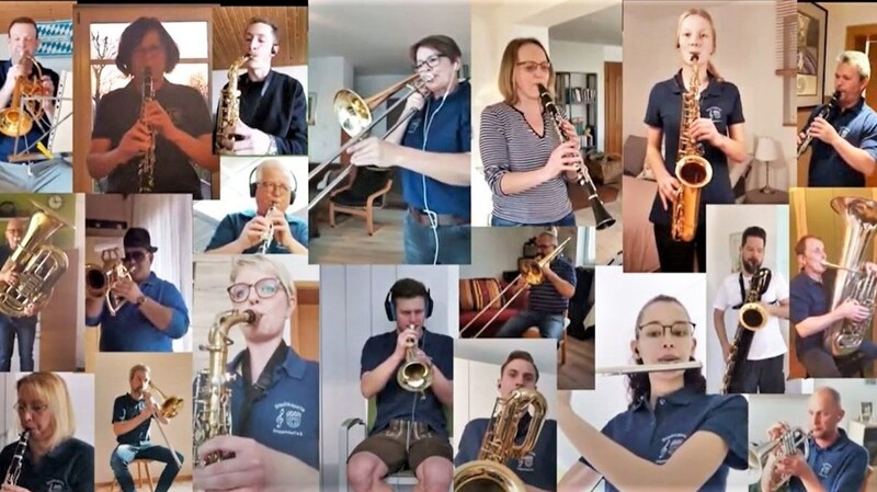 Die Stadtkapelle mal anders: Zur Coronakrise haben 20 Musiker im heimischen Wohnzimmer musiziert. Das Ergebnis ist auf Youtube zu sehen.