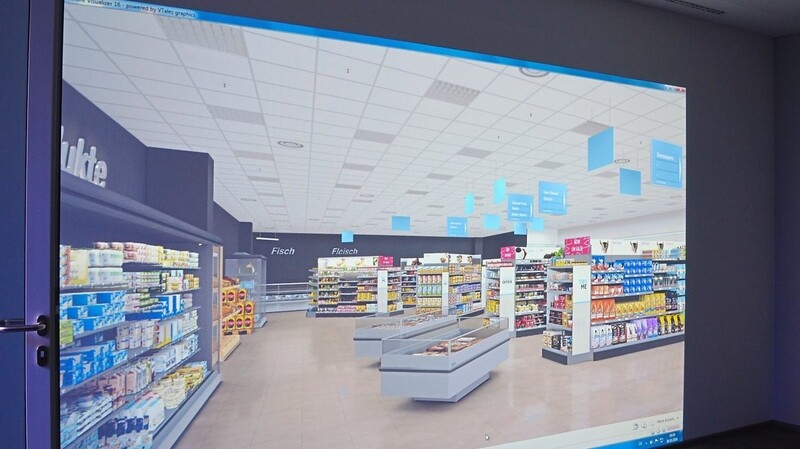 Im "store visualizer" ist darstellbar, wie sich welche Verpackungen den Supermarkt-Regalen anpassen lassen.