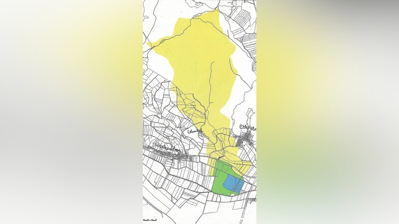 Die Schutzgebietszone im Gewinnungsgebiet Wiesent, Ammerlohe, wird um die gelbe Fläche ausgeweitet. Um rechtssicher unterwegs zu sein, müssen die Vorgaben des Wasserwirtschaftsamtes und des Landesamts für Umwelt dort erfüllt werden.
