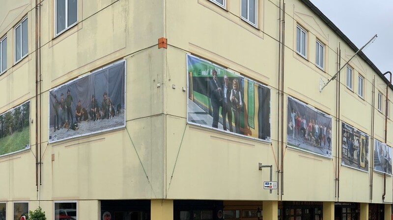 Die Banner in der Ringstraße.
