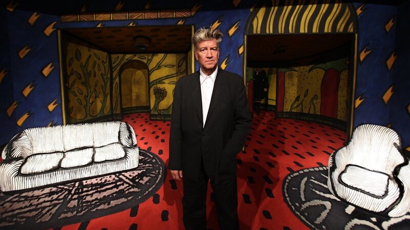 David Lynch 2009 in Brühl in seiner Rauminstallation "ohne Titel"