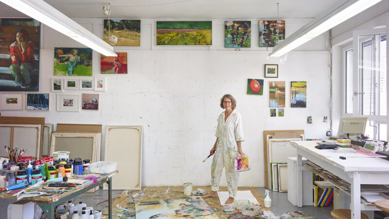 Die Arbeiten von Nina Seidel-Herrmann beziehen ihre Kraft aus der Wirkung der Farben.