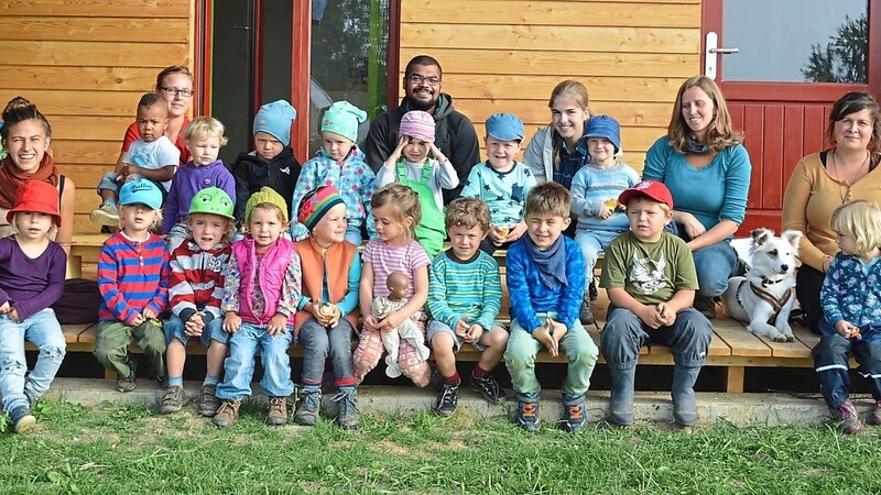 Ein Bild aus den Anfangszeiten des Kindergartens im Jahr 2016 - mittlerweile kann die Gruppe auf 45 Kinder aufgestockt werden.