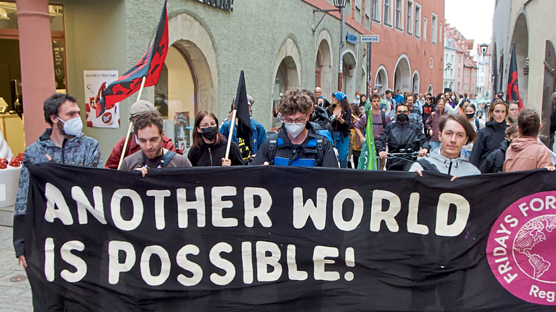 Mit rund 50 Teilnehmern blieb die FFF-Demo am Freitagnachmittag deutlich hinter der Teilnehmerzahl vergangener Proteste der Klimabewegung in Regensburg zurück.