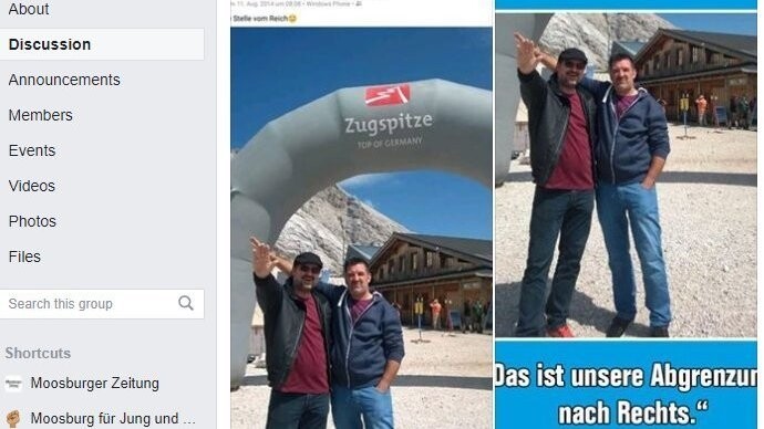 Dieses Foto der AfD-Mitglieder Frank Salloch und Markus Schirling sorgt seit Montag in sozialen Netzwerken für Aufregung.