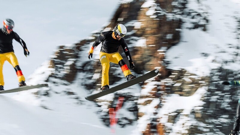BESTENS VORBEREITET: Pünktlich zum Start in die neue Saison ist der 29-jährige Snowboardcrosser Martin Nörl auf der Piste schon ganz gut in Schuss - wie er beim Europacup im Pitztal gezeigt hat.