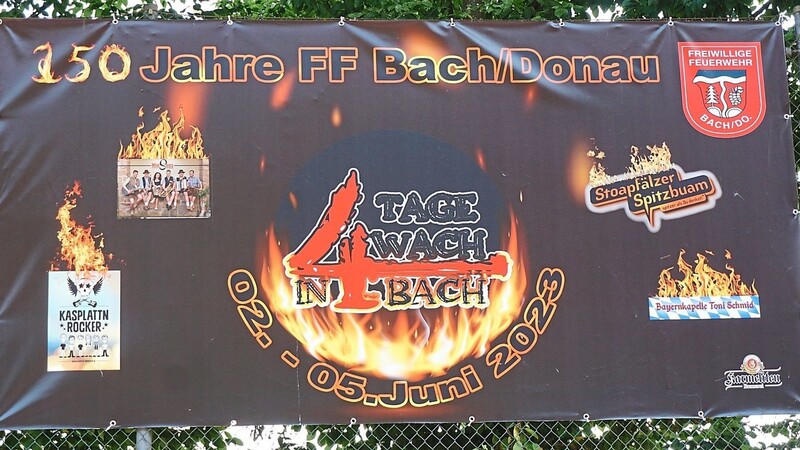 "Vier Tage wach in Bach" - heißt es von Freitag, 2., bis Montag, 5. Juni. Die Feuerwehr Bach feiert im großen Rahmen ihr 150-jähriges Bestehen.