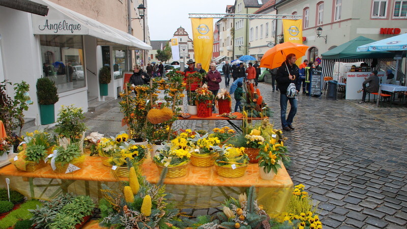 Bunt wird es am Sonntag beim Herbstmarkt in der Innenstadt.