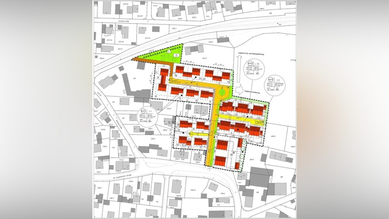 So sieht die Bebauung an der Dr.-Kumpfmüller-Straße in Ittling auf dem Plan aus.