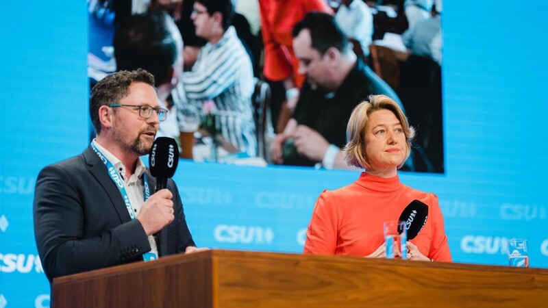 Der Landtagsabgeordnete Gerhard Hopp und die Bundestagsabgeordnete Anja Weisgerber tragen als Vorsitzende der CSU-Grundsatzkommission die Verantwortung für das neue Programm.