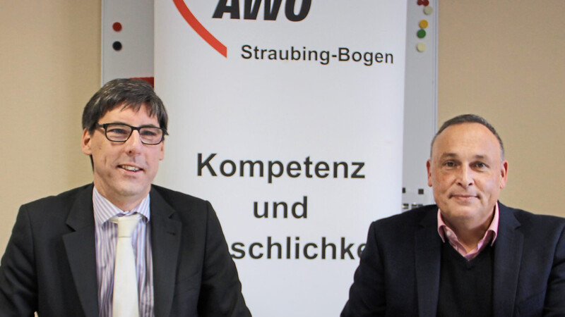 Dr. Olaf Sommerfeld, Vorsitzender des AWO-Kreisverbands (links), und AWO-Geschäftsführer Klaus Hoffmann sehen die zunehmende Wohnungsnot als größte Herausforderung der nahen Zukunft.