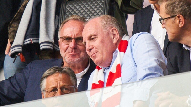 Bosse des FC Bayern: Karl-Heinz Rummenigge und Uli Hoeneß