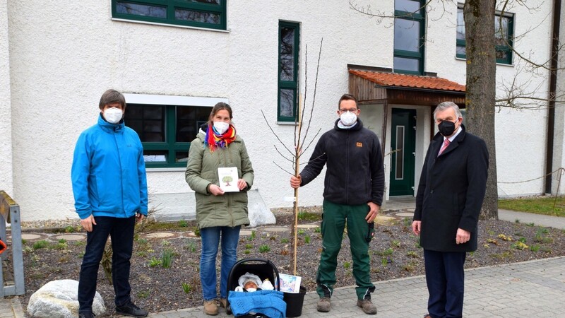 Die Stadt Moosburg hat bereits eine Baumpflanzaktion für Neugeborene, wie unser Archiv-Foto vom 23. März 2021 zeigt. Die Gemeinde Eching greift diese Idee nun auch auf.
