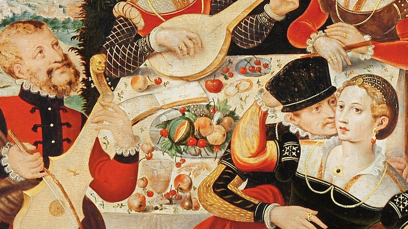 Das Gemälde um die Geschichte des verlorenen Sohns aus dem 16. Jahrhundert (Bild) fängt die höfische Atmosphäre der Renaissance ein.