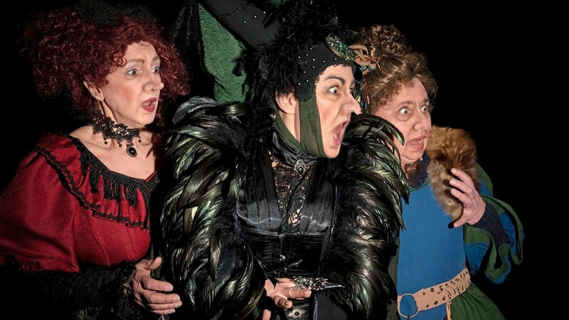 So sehen die drei Hexen (v. l.) Carmen Pirkl, Annette Wurm und Angelika Brieger im Stück aus ...