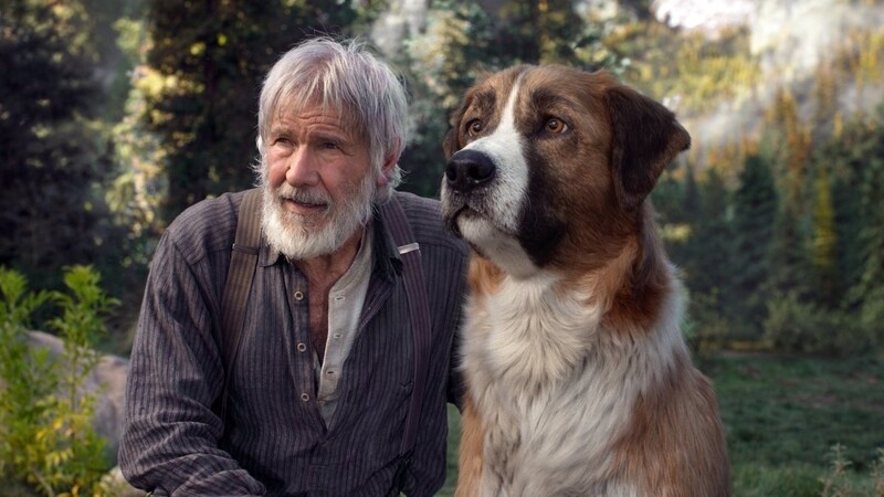Harrison Ford als John Thornton mit seinem computeranimierten Hund Buck