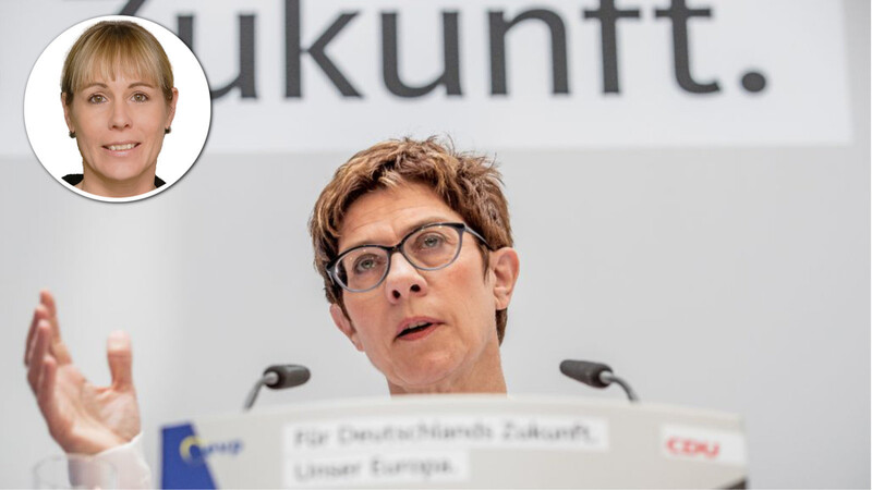 Annegret Kramp-Karrenbauer, Bundesvorsitzende der CDU, spricht bei einer Pressekonferenz nach der Sitzung des CDU-Bundesvorstand.