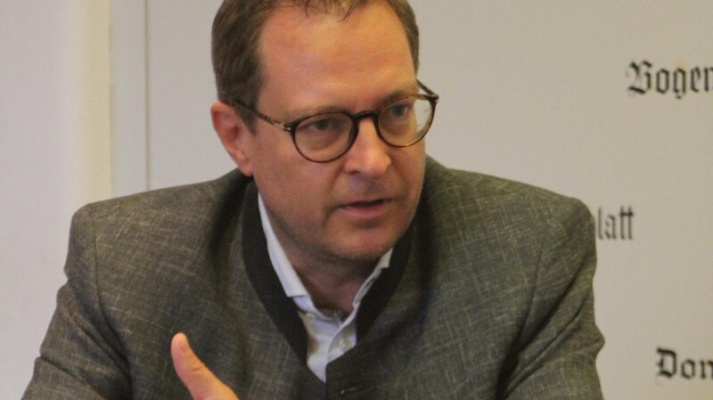 "Linke Politik ist im Kern Spaltungspolitik", sagt Martin Huber im Redaktionsgespräch im Verlagshaus in Straubing.