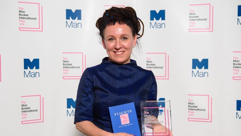 Hier nimmt sie gerade noch den "Man Booker International"-Preis 2018 entgegen: Olga Tokarczuk.