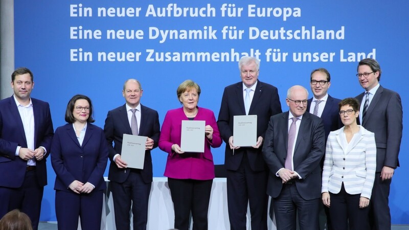 Am 12. März 2018 präsentieren die Spitzen von Union und SPD den neuen Koalitionsvertrag.
