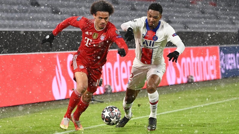 Bayern-Spieler Leroy Sane (l.) und Abdou Diallo von Paris Saint-Germain kämpfen um den Ball. Der Münchner will "wirklich wichtige Spiele" entscheiden.