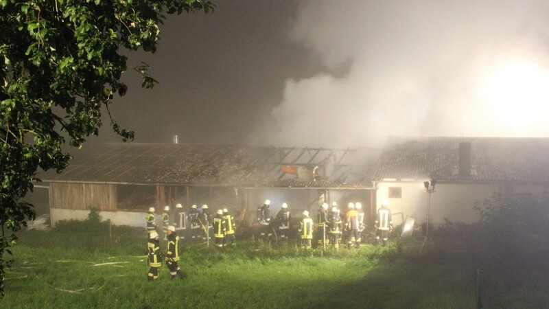 In Geiersthal ist in der Nacht auf Freitag ein Schweinestall in Flammen aufgegangen.