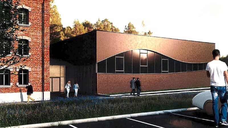 So könnte es dann einmal aussehen: Der Stadtrat stimmte einer etwas futuristisch anmutenden Fassade beim Laborgebäude zu, in dem auch der XXL-Computertomograph untergebracht wird.