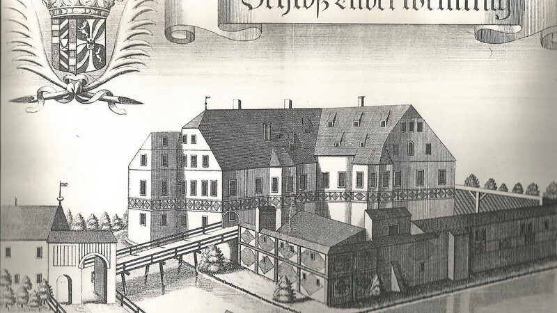 Schloss Laberweinting (nach Wenig) nach seinem Wiederaufbau
