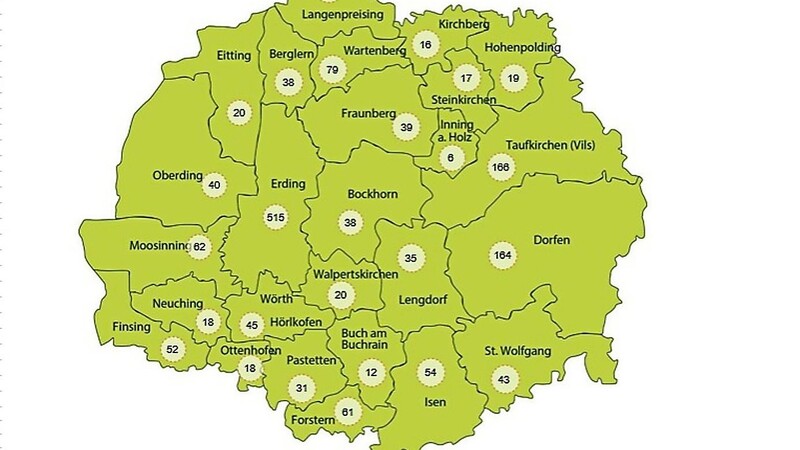 In den Kommunen des Landkreises Erding sind mittlerweile 1623 Personen positiv auf das Coronavirus getestet worden.